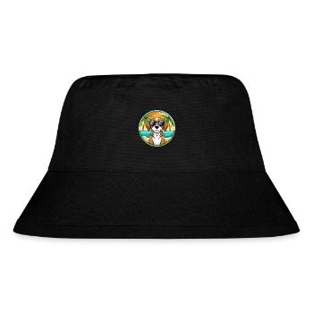 Beagle Harrier Hunderasse Cartoon Sonnenbrille Strand - Stanley/Stella recycelter Bucket Hat - Schwarz - Vorne