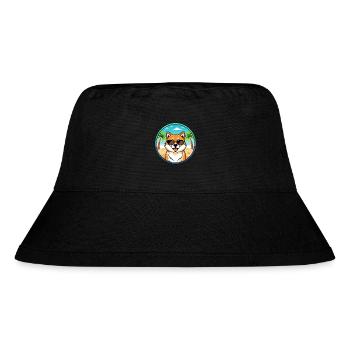 Shih Poo Hunderasse Cartoon Sonnenbrille Strand - Stanley/Stella recycelter Bucket Hat - Schwarz - Vorne