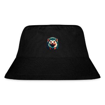 Igel Zeichentrickfigur Buntes Haustier Tier - Stanley/Stella recycelter Bucket Hat - Schwarz - Vorne