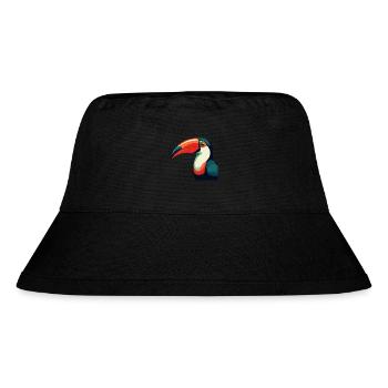 Toucan Cartoon Character Colorful Pet Animal - Stanley/Stella Recycled Bucket Hat - black - Front