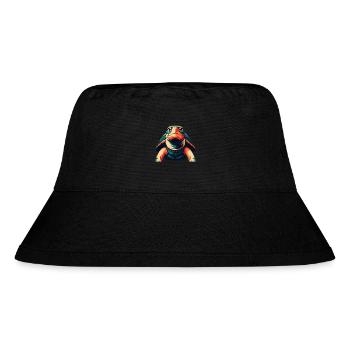 Schildkröte Cartoon Figur Buntes Haustier Tier - Stanley/Stella recycelter Bucket Hat - Schwarz - Vorne