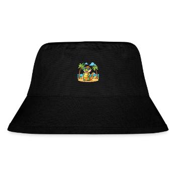 Anaconda Lustige Cartoon Sommer Strand Sonnenbrille - Stanley/Stella recycelter Bucket Hat - Schwarz - Vorne