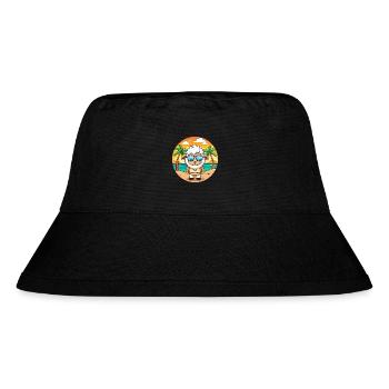 Schaf Lustige Cartoon Sommer Strand Sonnenbrille - Stanley/Stella recycelter Bucket Hat - Schwarz - Vorne
