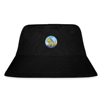 Leguan Niedlich Kawaii Cartoon Clipart Tier Haustier - Stanley/Stella recycelter Bucket Hat - Schwarz - Vorne