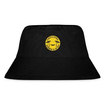 Palmen Hängematte - Party & Chill, Summer & Beach - Stanley/Stella recycelter Bucket Hat - Schwarz - Vorne