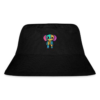 Elefant Halloween Tier - Stanley/Stella recycelter Bucket Hat - Schwarz - Vorne