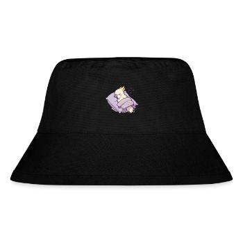 Schläfriger Kakadu Gemütliches Cartoon-Design - Stanley/Stella recycelter Bucket Hat - Schwarz - Vorne