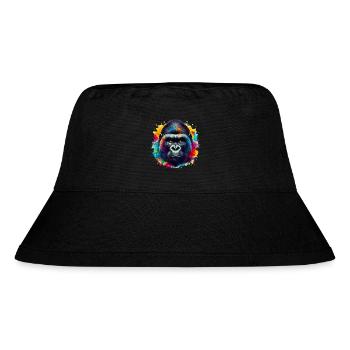 Gorilla - Stanley/Stella recycelter Bucket Hat - Schwarz - Vorne