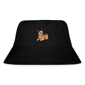 Golden Retriever Weihnachten - Stanley/Stella recycelter Bucket Hat - Schwarz - Vorne