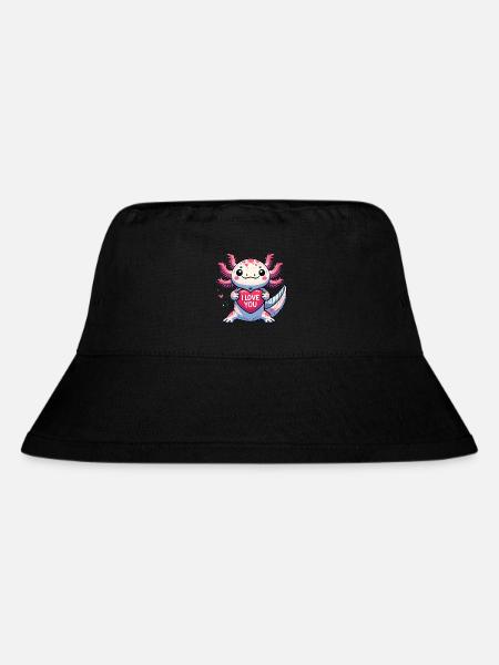 I love you Axolotl - Stanley/Stella Recycled Bucket Hat - black