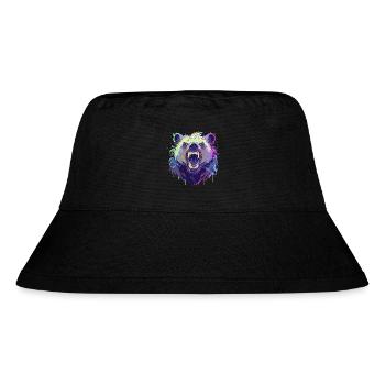Brightly Colored Furious Bear - Stanley/Stella Recycled Bucket Hat - black - Front