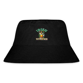 Irish You Were Beer - Lustiges Leprechaun Design - Stanley/Stella recycelter Bucket Hat - Schwarz - Vorne