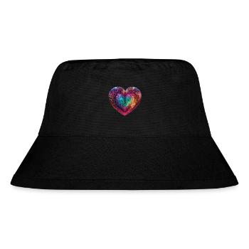 Heart for art lovers - Stanley/Stella Recycled Bucket Hat - black - Front