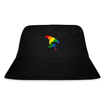 LGBTQ Pride Wingsurfen Design Geschenk - Stanley/Stella recycelter Bucket Hat - Schwarz - Vorne