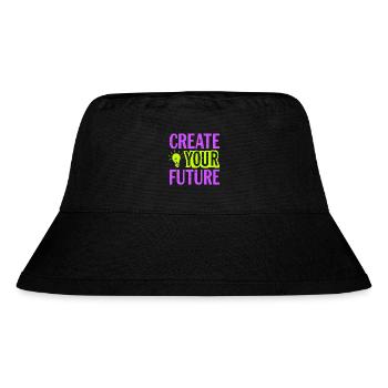 Create Your Future Glühbirne - Stanley/Stella recycelter Bucket Hat - Schwarz - Vorne