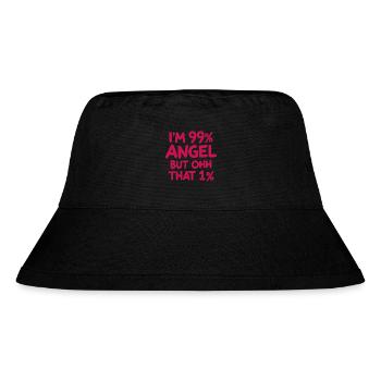 Engel Engelchen Prozent Spruch - Stanley/Stella recycelter Bucket Hat - Schwarz - Vorne