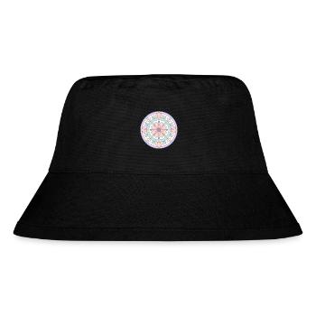 Mandala with risograph effect - Stanley/Stella Recycled Bucket Hat - black - Front
