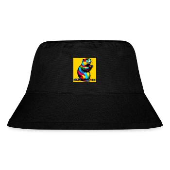 Bieber - Stanley/Stella recycelter Bucket Hat - Schwarz - Vorne