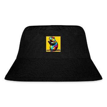 Bieber - Stanley/Stella recycelter Bucket Hat - Schwarz - Vorne