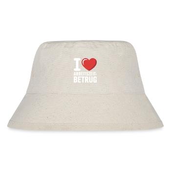 I Love Arbeitszeitbetrug Kein Verbrechen Job Büro - Stanley/Stella recycelter Bucket Hat - Naturweiß - Vorne