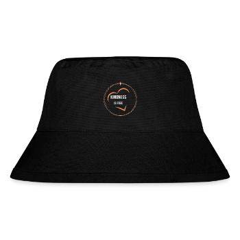 Freundlichkeit ist kostenlos Herzkreis minimales T-Shirt - Stanley/Stella recycelter Bucket Hat - Schwarz - Vorne
