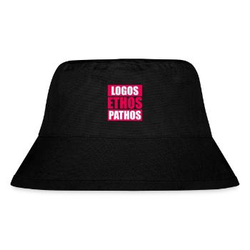 Logos Ethos Pathos Rhetorik Philosophie Student - Stanley/Stella recycelter Bucket Hat - Schwarz - Vorne
