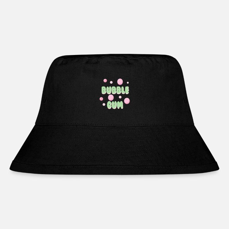 Bubble Gum Pastel Retro-Typografie - Stanley/Stella recycelter Bucket Hat - Schwarz