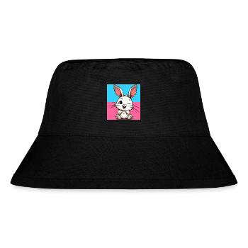 Kaninchen - Stanley/Stella recycelter Bucket Hat - Schwarz - Vorne