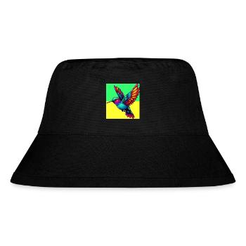 hummingbird - Stanley/Stella Recycled Bucket Hat - black - Front