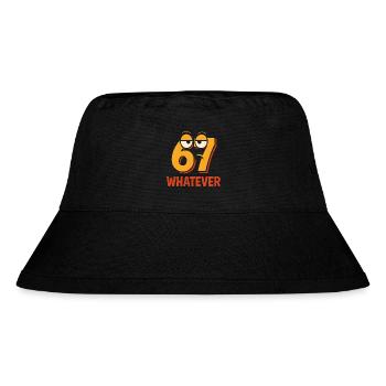 Six Seven Whatever Italian Brainrot Humor Meme  - Stanley/Stella recycelter Bucket Hat - Schwarz - Vorne