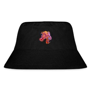 Color swirl neon pattern - Stanley/Stella Recycled Bucket Hat - black - Front