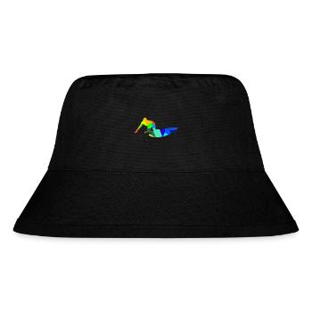Colorful Rainbow Surfer Surfing Sports - Stanley/Stella Recycled Bucket Hat - black - Front