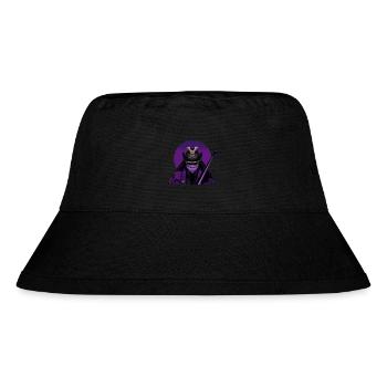 Lila Samurai - Stanley/Stella recycelter Bucket Hat - Schwarz - Vorne