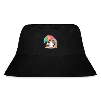 Rainbow unicorn for children - colorful and cheerful - Stanley/Stella Recycled Bucket Hat - black - Front
