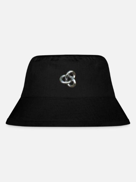 Torusknoten Silber 3D - Stanley/Stella recycelter Bucket Hat - Schwarz