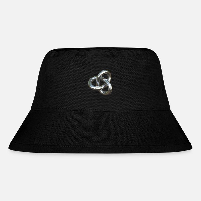 Torusknoten Silber 3D - Stanley/Stella recycelter Bucket Hat - Schwarz