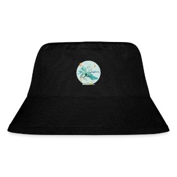 Bodensee-Party mit Oktopus - Stanley/Stella recycelter Bucket Hat - Schwarz - Vorne