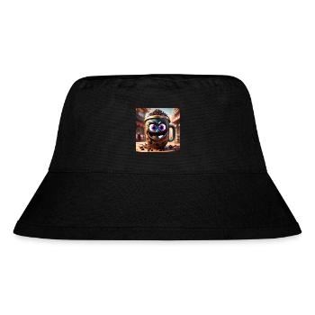 Crazy Coffee! - Stanley/Stella Recycled Bucket Hat - black - Front