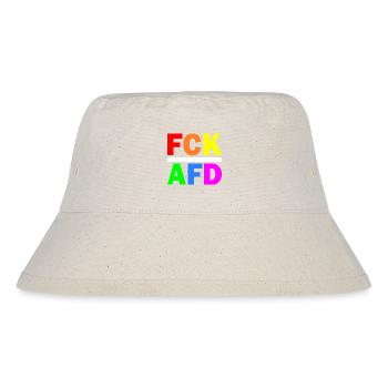 Fck afd - Stanley/Stella recycelter Bucket Hat - Naturweiß - Vorne