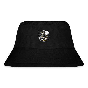 Nicht lange schnacken einfach backen. Bäckermütze - Stanley/Stella recycelter Bucket Hat - Schwarz - Vorne