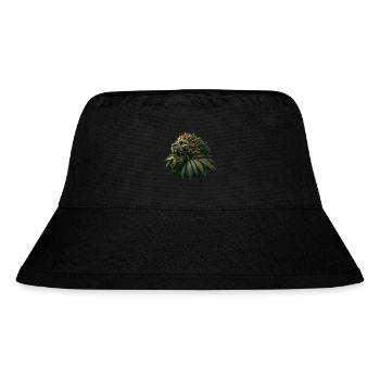 keep calm lion cannabis Löwe hanf - Stanley/Stella recycelter Bucket Hat - Schwarz - Vorne