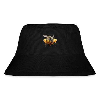 Bee honeycomb - Stanley/Stella Recycled Bucket Hat - black - Front