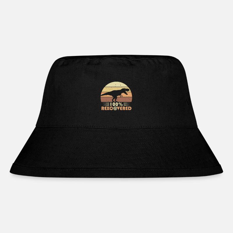 Glauben Nüchternheit Nüchternes Leben Sucht T-Rex - Stanley/Stella recycelter Bucket Hat - Schwarz