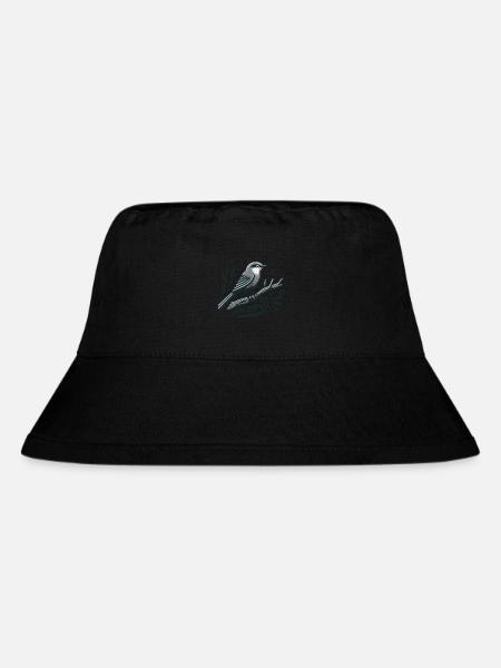 Lustige Vogelbeobachtung Grauer Katzenvogel - Stanley/Stella recycelter Bucket Hat - Schwarz