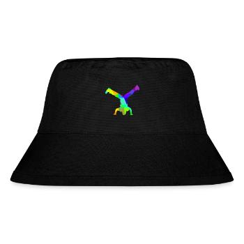 Breakdance Regenbogen Farben Polygon Sport - Stanley/Stella recycelter Bucket Hat - Schwarz - Vorne