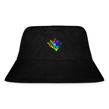 Koralle Ozean Regenbogen Tiere Polygon - Stanley/Stella recycelter Bucket Hat - Schwarz - Vorne