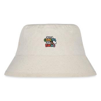 Ich bin Oma und backe gerne - Stanley/Stella recycelter Bucket Hat - Naturweiß - Vorne