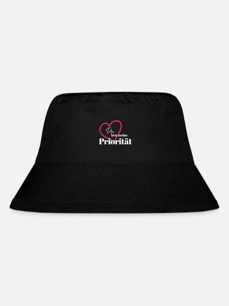 Du bist meine Priorität - Stanley/Stella recycelter Bucket Hat - Schwarz