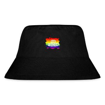 AfD stoppen gegen rechts Demokratie Vielfalt links - Stanley/Stella recycelter Bucket Hat - Schwarz - Vorne