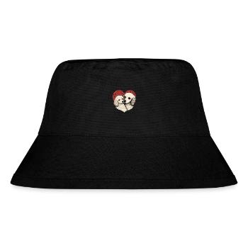 Dog Couple - Stanley/Stella recycelter Bucket Hat - Schwarz - Vorne